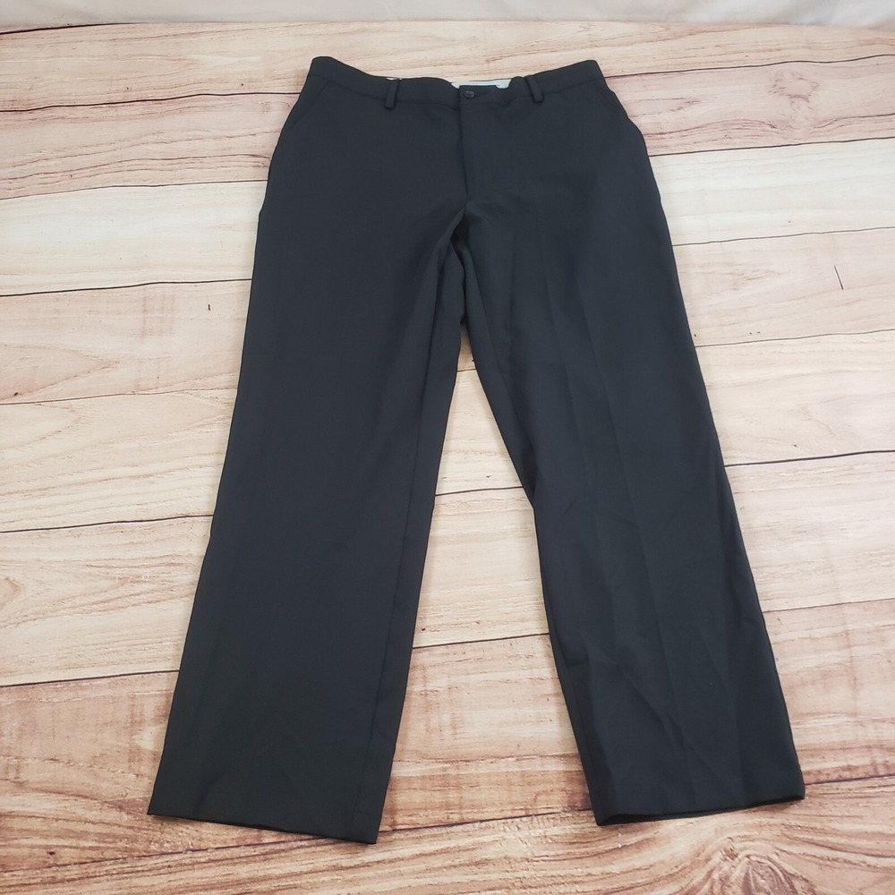 Greg Norman Pants Mens 36 Black Straight Chino Outdoor Golfing Shark Adult A1